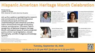 Hispanic American Heritage Month Celebration, 2025 at UC Berkeley Library