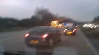 Van on fire on M27 Hedge End junc 7 8/1/2009