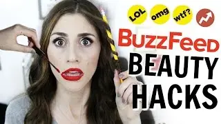 WEIRD BuzzFeed Beauty Hacks Tested -  [ But First, Coffee ]
