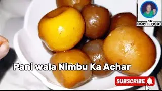 Lemon Pickle Less oil & Spices ❗Pani Wala Nimbu Ka Achar ❗ Healthy Lemon Pickle