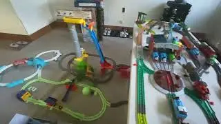 Taking down my Thomas trackmaster trains for the season 