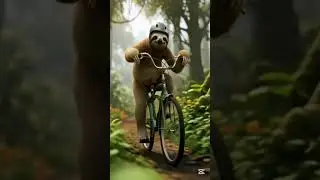 Sloth Riding a Bicycle😄 #shorts