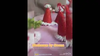 foam sheet santa hat #christmas #foamsheetcrafts #santahat