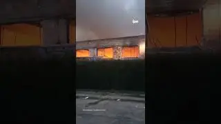 Incendiu de proporții la un depozit cu produse alimentare: nivel sporit de intervenție