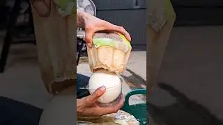 Amazing!! Coconut Ball Peeling Skills - Fruit Cutting Skills #foodiemama #bangkok