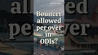 How many bouncer allowed per over in ODIs? #quiz #cricket #cricketshorts #cricketrules #t20