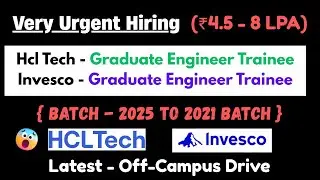 🔥HCL Tech Hiring 2025 batch | Graduate Engineer Trainee | Direct Test Hiring 2025 | hire me plz