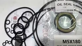 M5X180CHB Swing Motor Seal Kit Kawasaki M5X180CHB M5X180 KPM Sealings NOK AP2668G John Deere