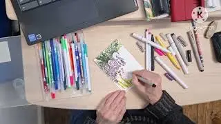 Creating Blooming Flowers: Pen Drawing Technique Tutorial. #artist