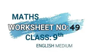 DOE WORKSHEET-49  CLASS-9  MATHS [ENGLISH MEDIUM]  DATE: 29/10/2020  : : [REPRESENTATION OF DATA]