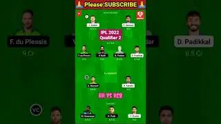 RR vs RCB | Qualifier 2 | Dream 11 | IPL 2022 | Best Team | Fantasy Picks...💯 | #shorts