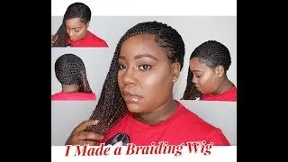 Watch Me Install My beautiful Full Braided Wig Made by Me #fullbraidedwig