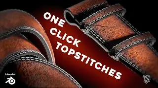 Making Fully Procedural Edge Topstitches - Blender Tutorial