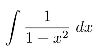 Integral of 1/(1-x^2) (partial fraction decomposition)
