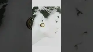 porcelain earrings gold lustre