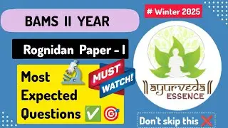 Most Expected Questions😱🔥| BAMS 2nd year |#bams #ncism #muhs #rognidan #youtube #yt