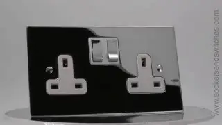 Executive Square Polished Stainless Sockets and Switches