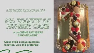 Ma Recette de Number Cake à la crème pâtissière sans gélatine