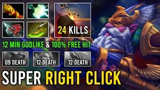 Ultimate Pro Mid Sniper Super Right Click Knockback 12 Min Beyond Godlike & 100% Free Hit Dota 2