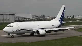 West Atlantic Boeing 737-300F G-JMCL Landing at Cambridge Airport