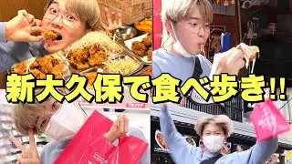 【新大久保散歩】韓国料理食べ歩きが最高すぎた！！！【vlog】
