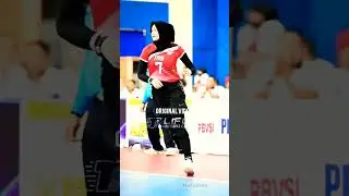 Hijab girl volleyball player