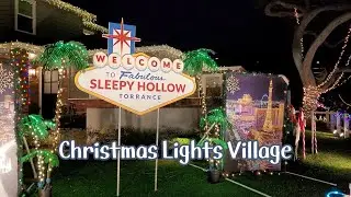Christmas Lights 2025 | Sleepy Hollow, Torrance CA | 4K ASMR Walking Tour