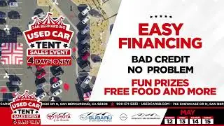 San Bernardino Used Car Tent Sales Event   May  2022 English Language
