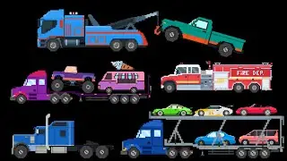 Trucks 1 | Pixel Art Vehicles Showcase with 8-Bit Chiptune Music
