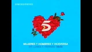 Bloque de publicidad y promos Tele5 (2008) Mujeres y Hombres y Viceversa