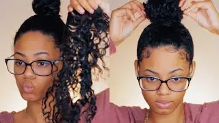 3b hair extensions | faux bun | bun using curly weave