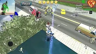 Rope Frog Ninja Hero - Strange Gangster Vegas #22 Corrupt Cops Mission | Android GamePlay HD