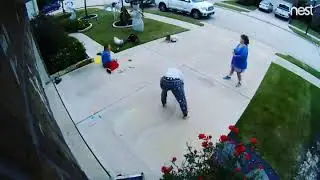 Driveway Art with the kids. Timelapse