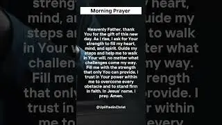 Morning Prayer for Your Daily Strength 💪 | #morningprayer