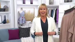 Barefoot Dreams CozyChic Lite Ribbed Island Wrap Cardigan on QVC