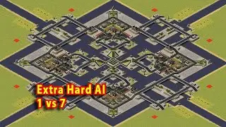 Red Alert 2 Yuri Revenge - Extra Hard AI 1vs7 - Russia 245 - Delux Island Wars Plus