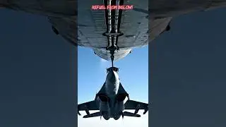 Refuel From BELOW! Fighter Jet Connects Mid-Air with Precision! ⛽⬆️✈️ | #shorts  #fighteraircraft