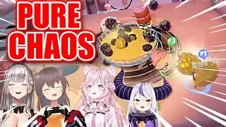Matsuri Laplus Noel Koyori - FIERCE BATTLE FOR THE FRUITS! (Full game) Cake Bash 【ENG Sub Hololive】