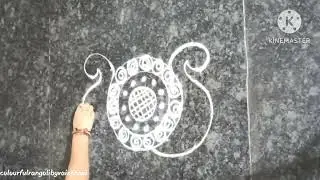 Freehang rangoli | Daily use rangoli for home |small unique rangoli |#shorts