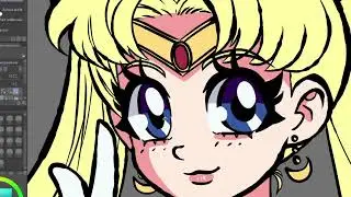 Sailor Moon Usagi Headshot in ClipSudioPaint