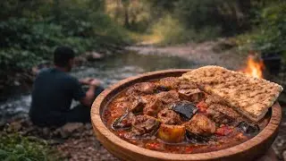 COOKING AN  EXCITING MEAL;asmr outdoor campfire cooking (part2)