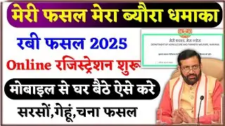 Meri fasal Mera byora online registration kaise kare। Fasal online kaise karen 2025! Mfmb