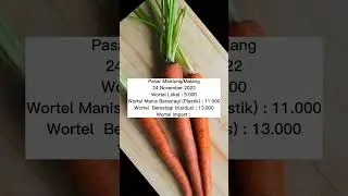 harga wortel hari ini #wortel #hargasayur