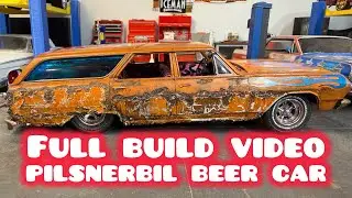 Видео сборки модели автомобиля Chevrolet Chevelle Pilsnerbil Beer Car 1965 года (EP187).