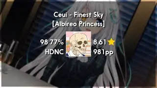 ninerik (8.81★) Ceui - Finest Sky [Albireo Princess] +HDNC 98.77% | 1452x FC | 983 PP