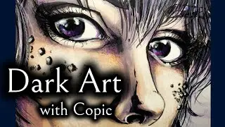 Speed Drawing with Copic - Silver haired girl - Anime Art with Copics