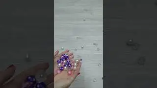 Satisfying Falling Pearl, Crystal and Purple Beads #dominogirl #satisfying #beads