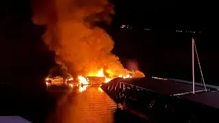 Waterway Incident - Fire at the dock of Lake Berryessa's Markley Cove