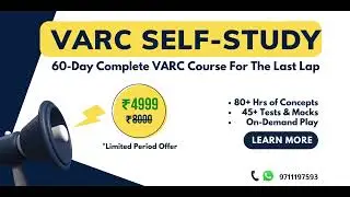 CAT VARC Courses for the Last Lap | CAT VARC Preparation