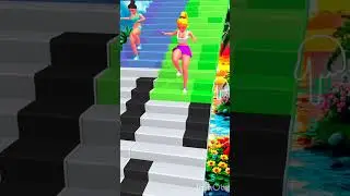 down stairs girls 🧚 gameplay Funny Cartoon games #trending #trending #status #shorts #shortsfeed